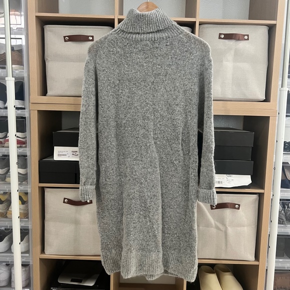 H&M Wool Moc Neck Wool Long Sleeve Knitted Dress - Picture 3 of 3